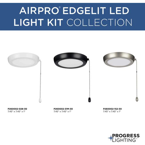 Air Pro Edgelit LED LED Satin White Fan Light Kit