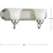 Alabaster Glass 2 Light 18 inch Brushed Nickel Bath Vanity Wall Light in Bulbs Not Included, Standard