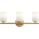 Replay 3 Light 22 inch Brushed Gold Bath & Vanity Light Wall Light