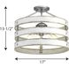 Gulliver 3 Light 17 inch Galvanized Semi-Flush Mount Convertible Ceiling Light