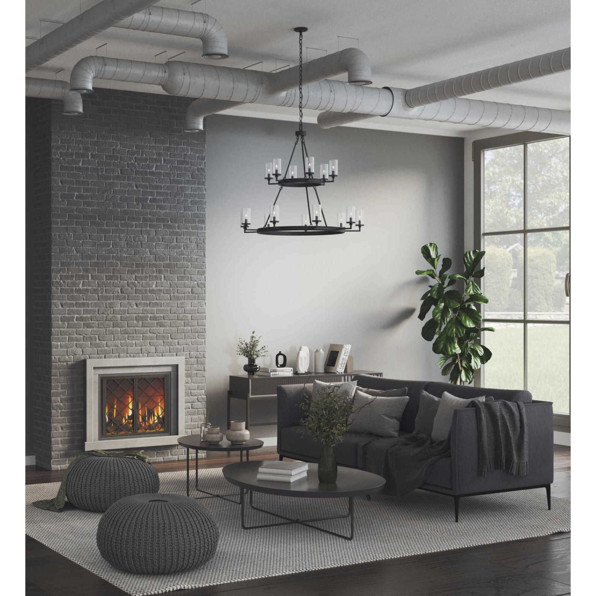 Gresham 15 Light 47 inch Graphite Chandelier Ceiling Light, Design Series