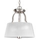 Dazzle 3 Light 14 inch Brushed Nickel Convertible Semi-Flush Ceiling Light