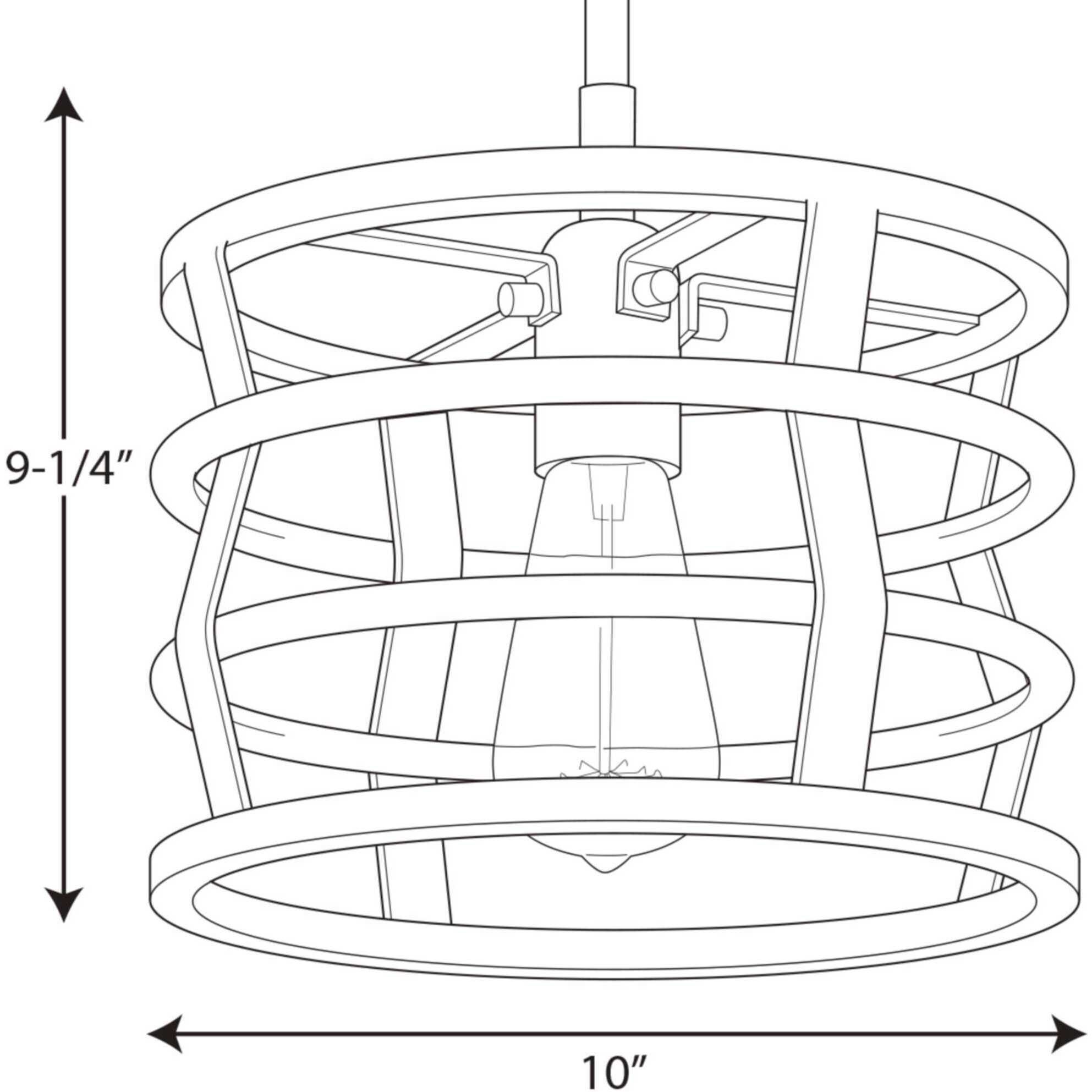 Remix 1 Light 10 inch Graphite Mini-Pendant Ceiling Light, Design Series