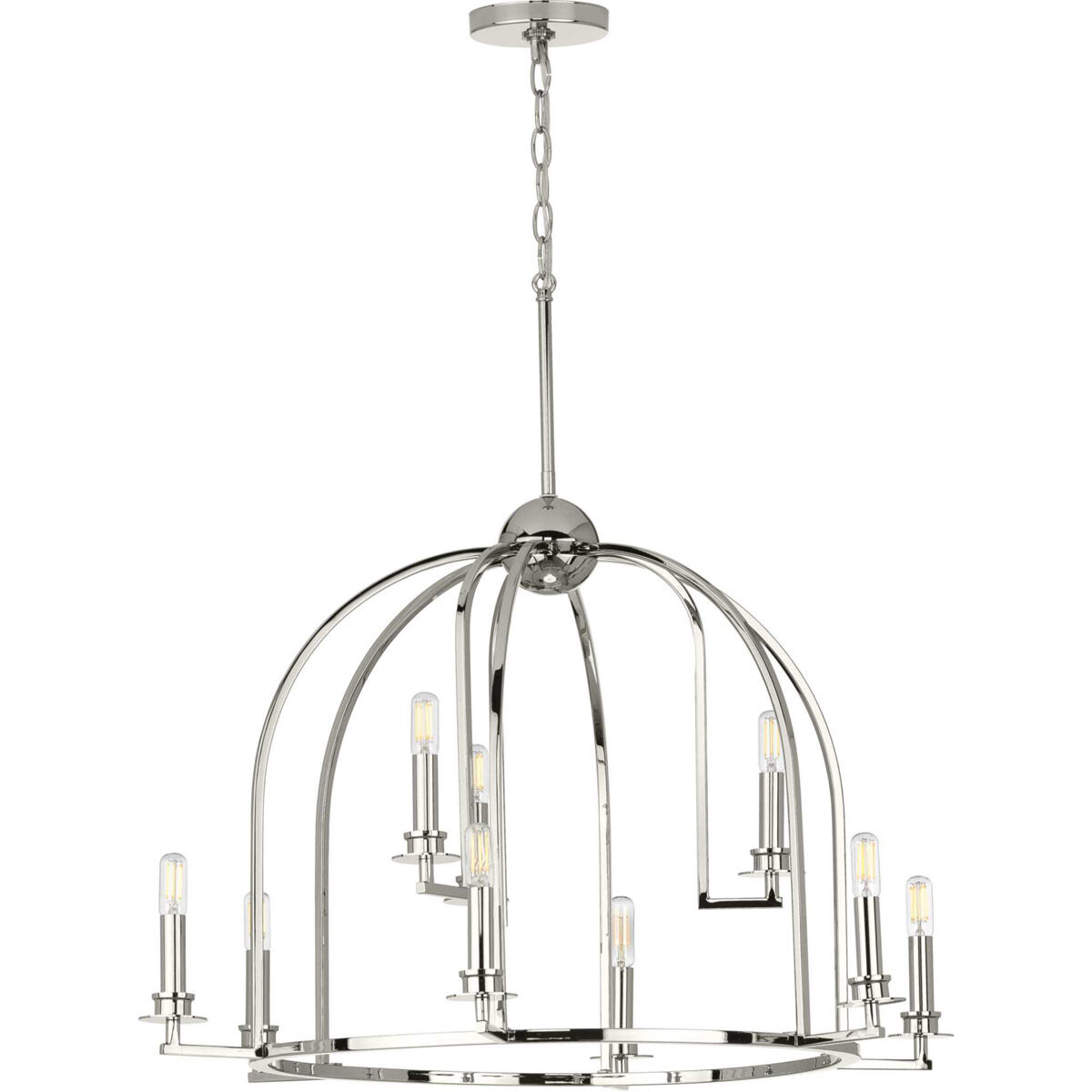 Seneca 9 Light 30 inch Polished Nickel Chandelier Ceiling Light