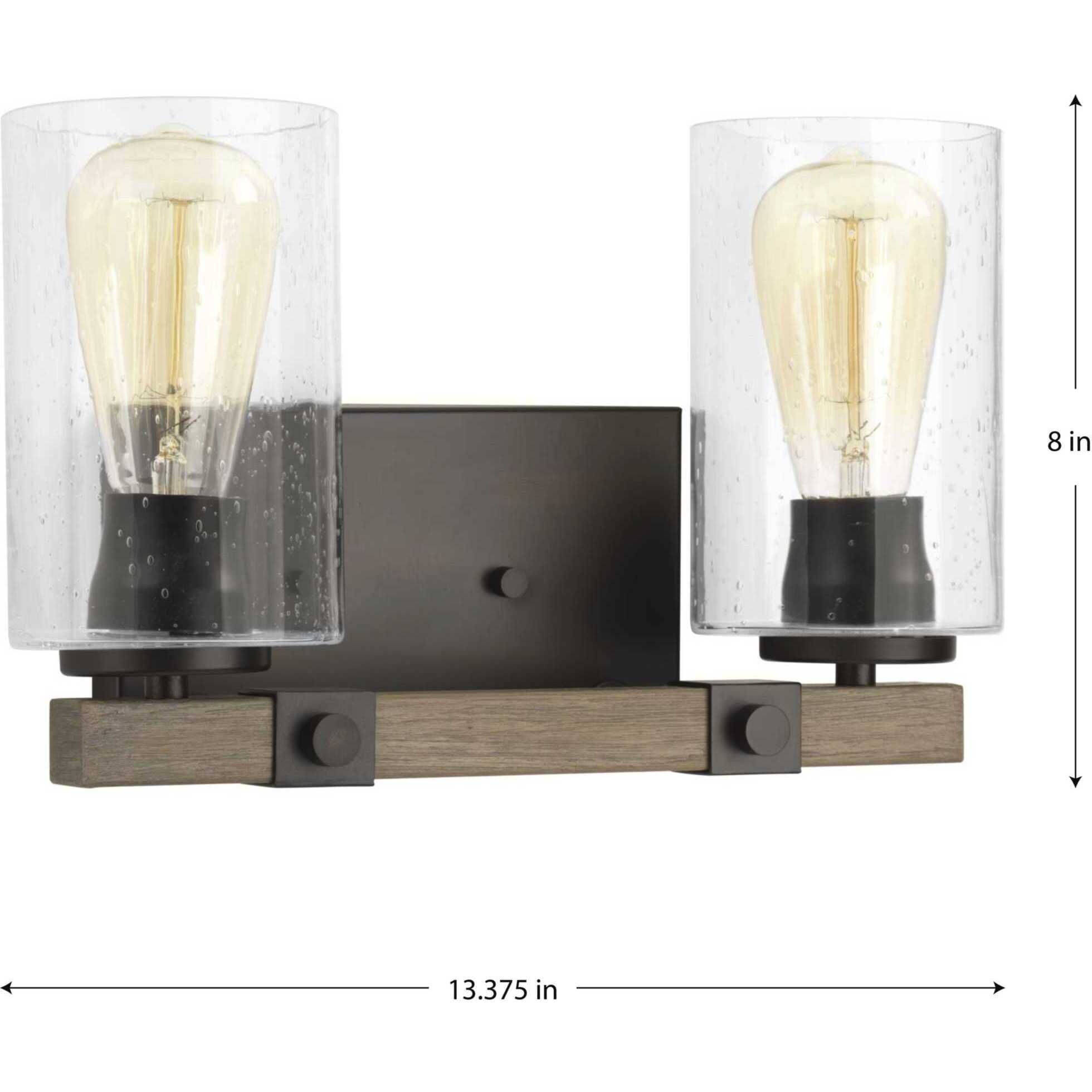 Barnes Mill 2 Light 13 inch Antique Bronze Bath Vanity Wall Light