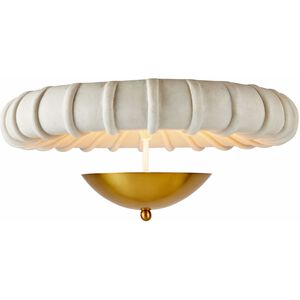 Camella 3 Light Ivory Flush Mount Ceiling Light