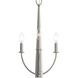 Jheni 3 Light 12 inch Brushed Nickel Chandelier Ceiling Light