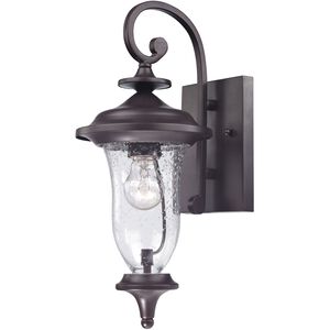 Trinity 1 Light 16 inch Oil Rubbed Bronze Outdoor Wall Sconce, Small