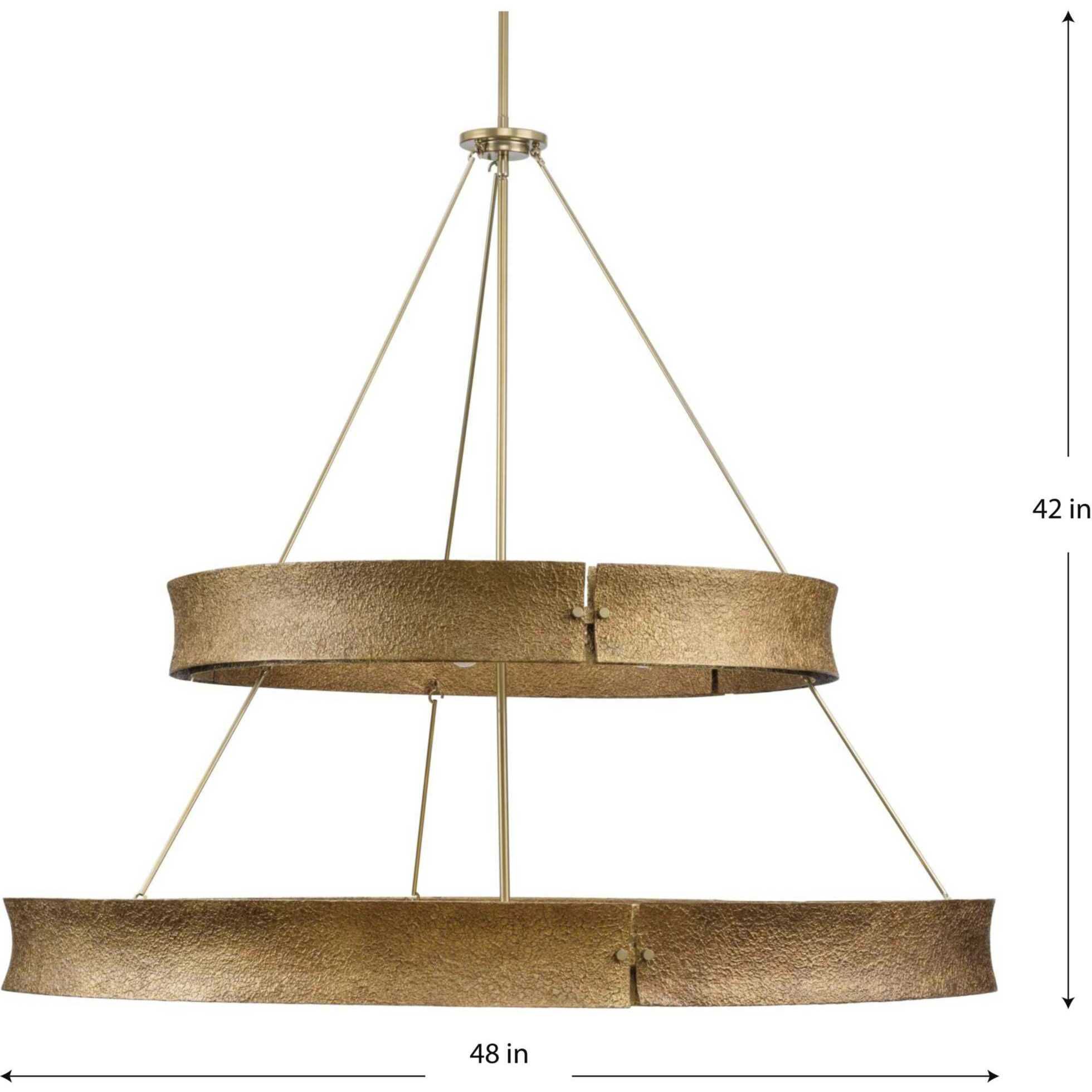 Lusail 13 Light 48 inch Soft Gold Chandelier Ceiling Light, Design Series