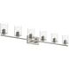 Replay 6 Light 48 inch Brushed Nickel Bath & Vanity Light Wall Light