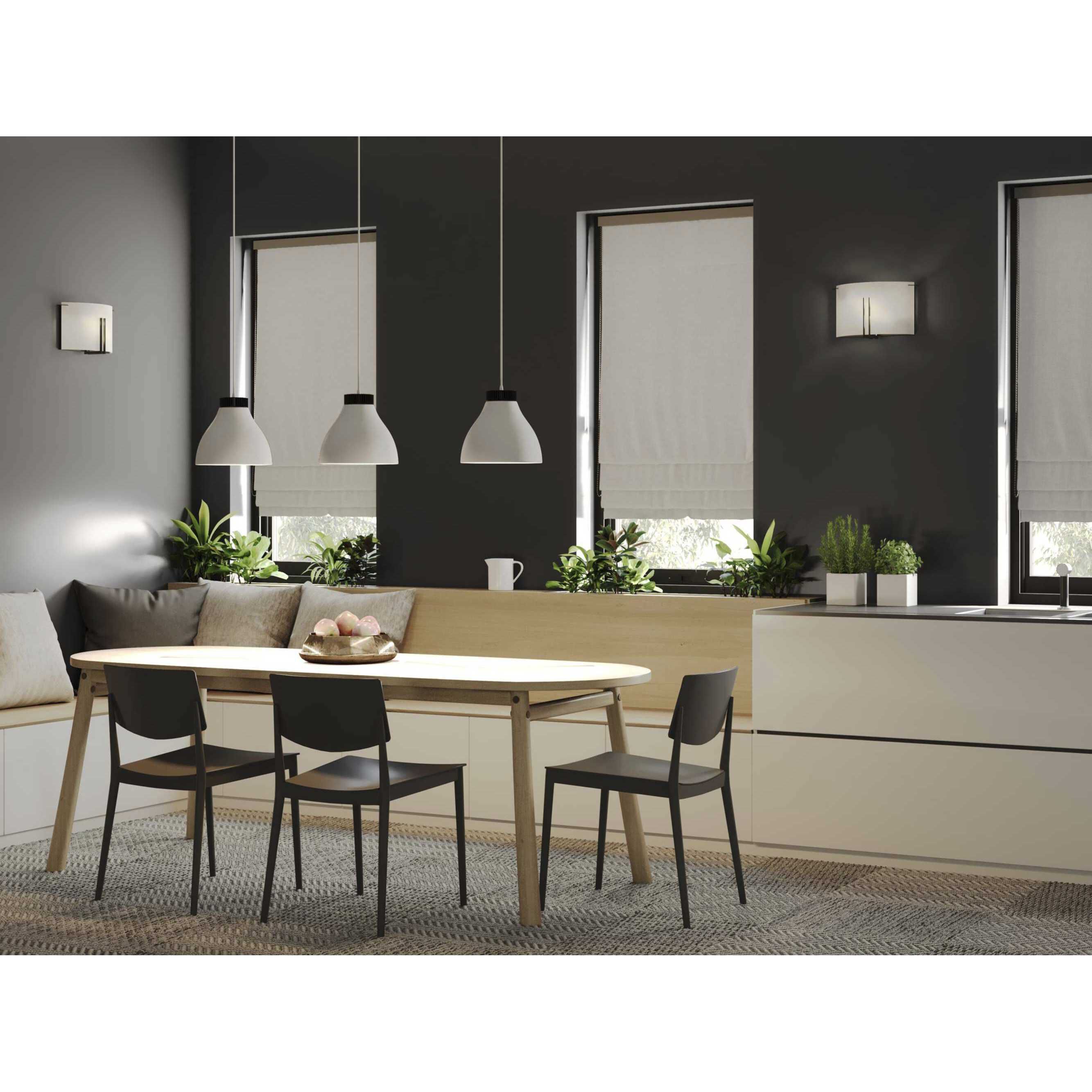 Modern Glass Sconce 2 Light 4 inch Matte Black ADA Wall Sconce Wall Light