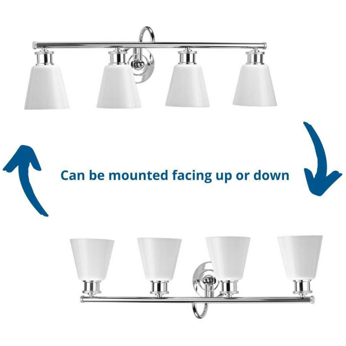 Ashford 4 Light 34 inch Polished Chrome Bath Vanity Wall Light