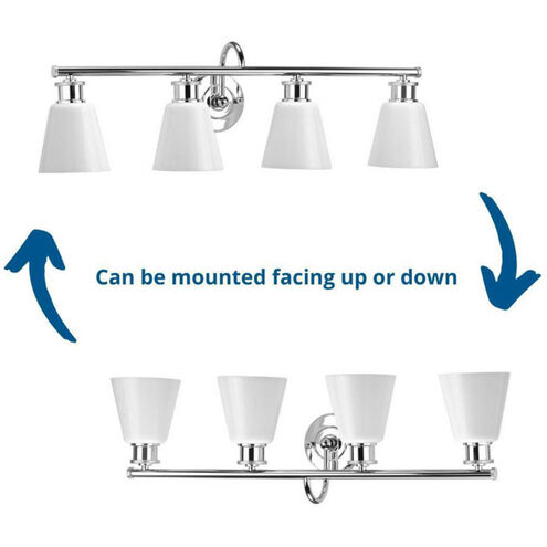 Ashford 4 Light 34 inch Polished Chrome Bath Vanity Wall Light