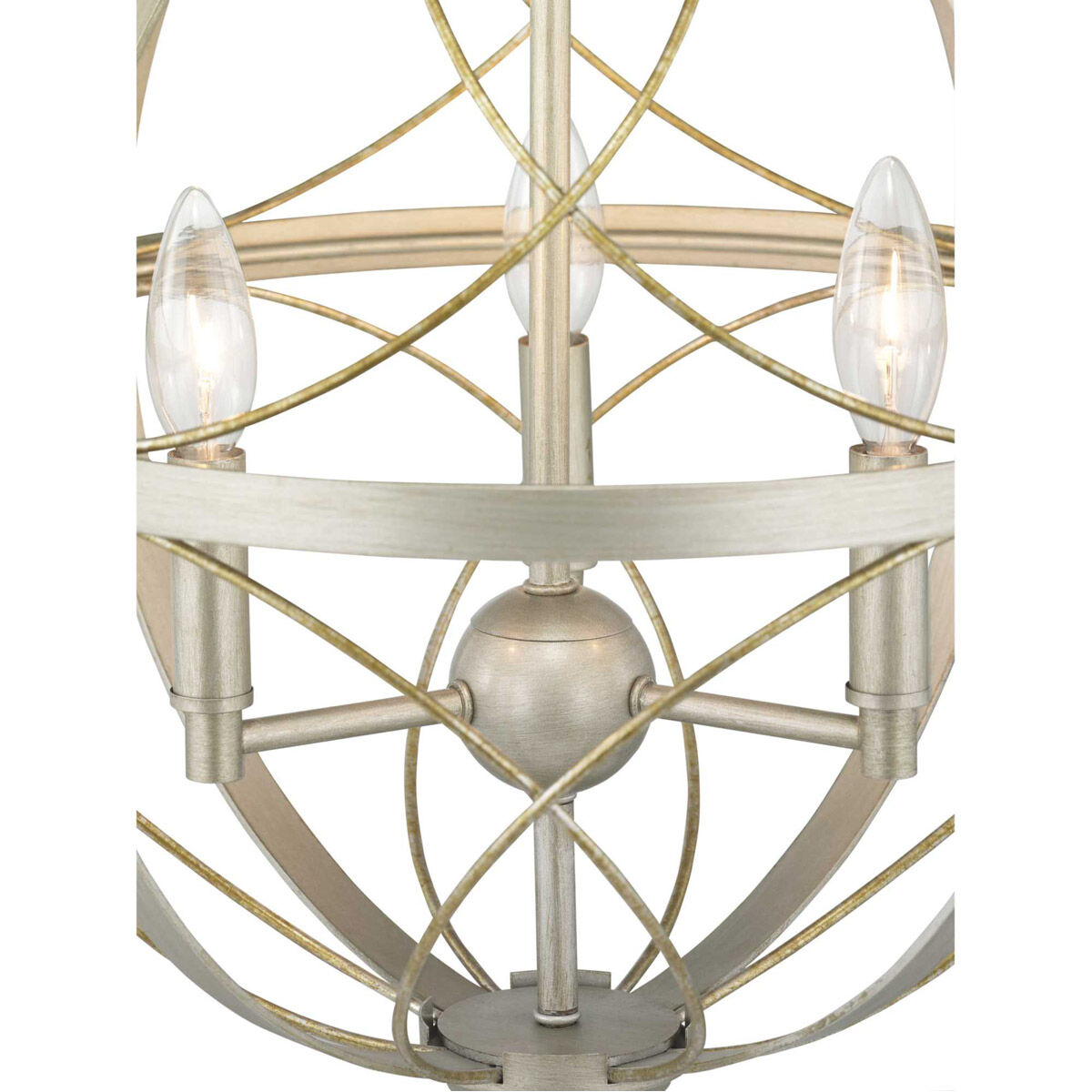 Brandywine 3 Light Silver Ridge Pendant Ceiling Light