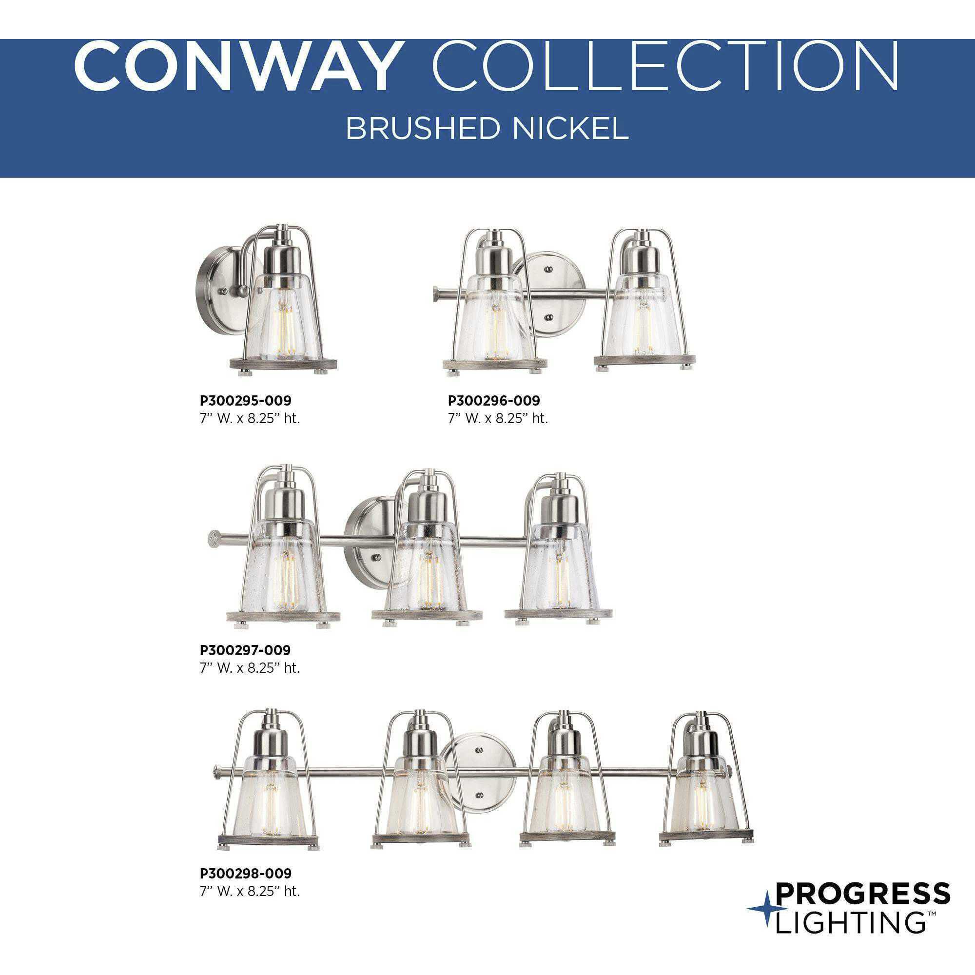 Conway 2 Light 15 inch Brushed Nickel Bath Vanity Wall Light