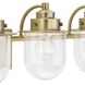 Northlake 4 Light 32.5 inch Vintage Brass Bath Light Wall Light