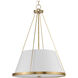 Saffert 3 Light 22 inch Vintage Brass Pendant Ceiling Light, Design Series