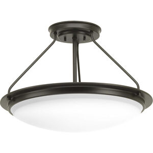 Apogee LED 21 inch Architectural Bronze Semi-Flush Mount Convertible Ceiling Light, Progress LED
