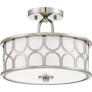 Mid-Century Modern 2 Light 13.00 inch Semi-Flush Mount