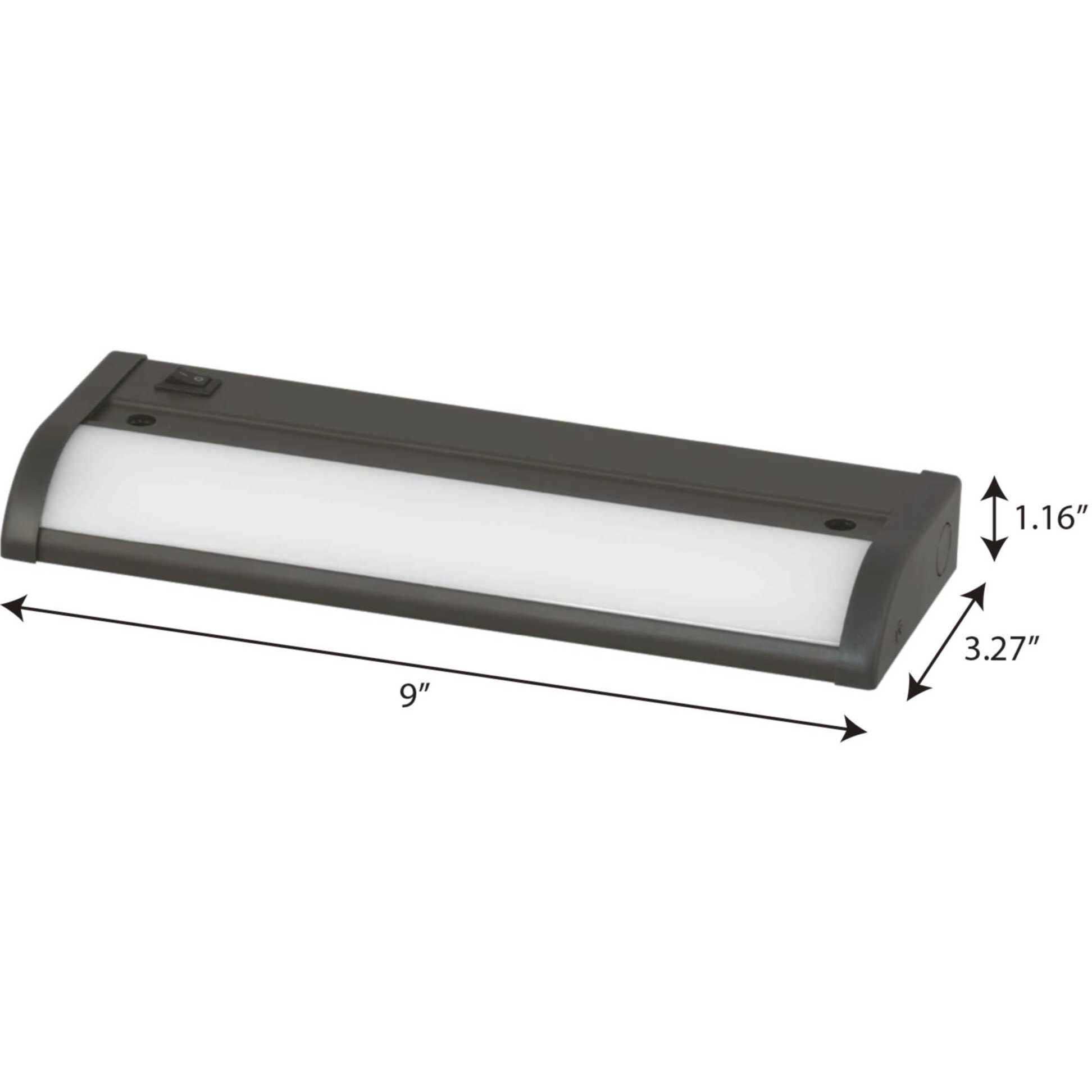 Hide-a-Lite V 120 LED 9 inch Antique Bronze LED Undercabinet Light, Progress LED