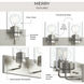 Merry 2 Light 12 inch Brushed Nickel Bath Vanity Wall Light