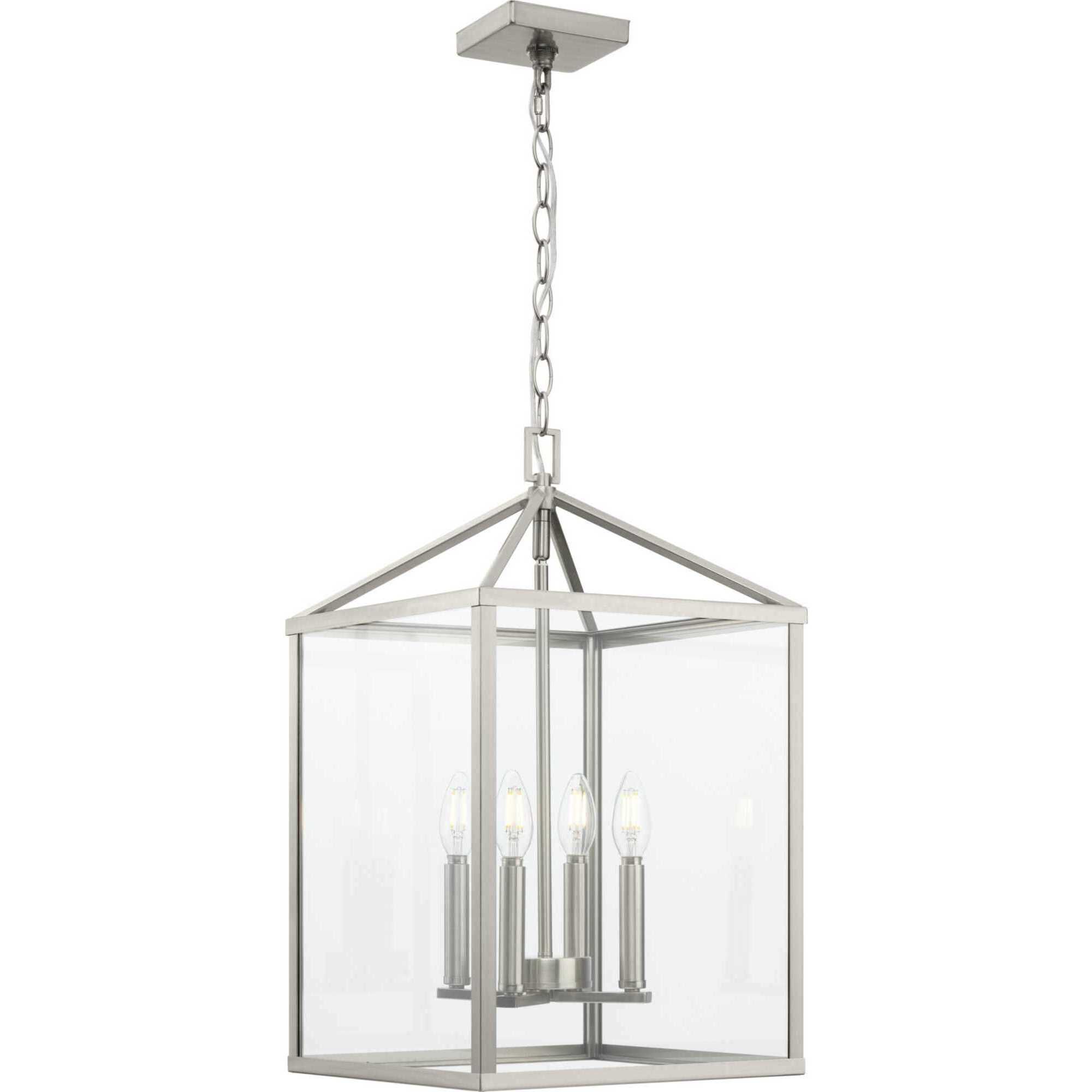 Hillcrest 4 Light 13 inch Brushed Nickel Foyer Light Ceiling Light
