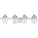 Northlake 4 Light 32.5 inch Brushed Nickel Bath Light Wall Light