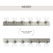 Merry 6 Light 48 inch Brushed Nickel Bath Vanity Wall Light