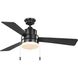 Trevina V 52 inch Matte Black with Matte Black/Distressed Ebony Blades Ceiling Fan