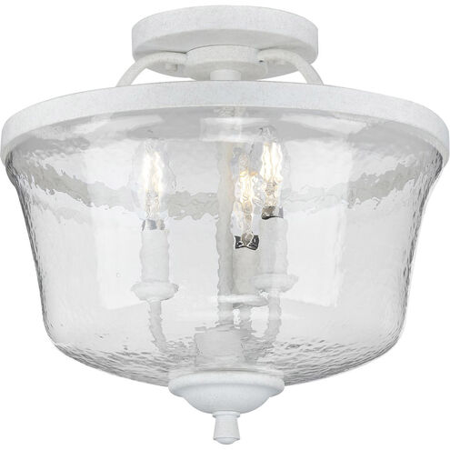 Bowman 3 Light 14.25 inch Cottage White Semi-Flush Mount Convertible Ceiling Light