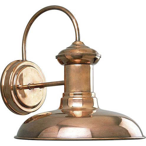 Brookside 1 Light 11 inch Cognac Outdoor Wall Lantern in Copper, Medium