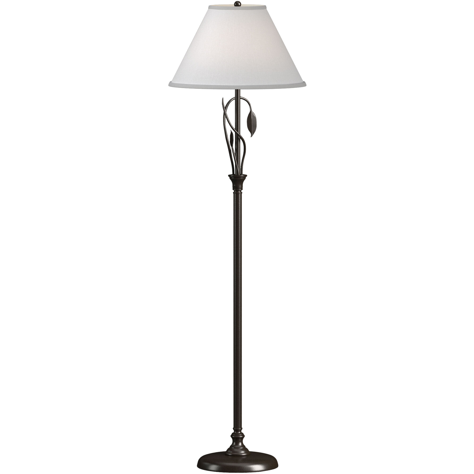 Forged Leaves and Vase 56 inch 150 watt Oil Rubbed Bronze Floor Lamp Portable Light - Open Box