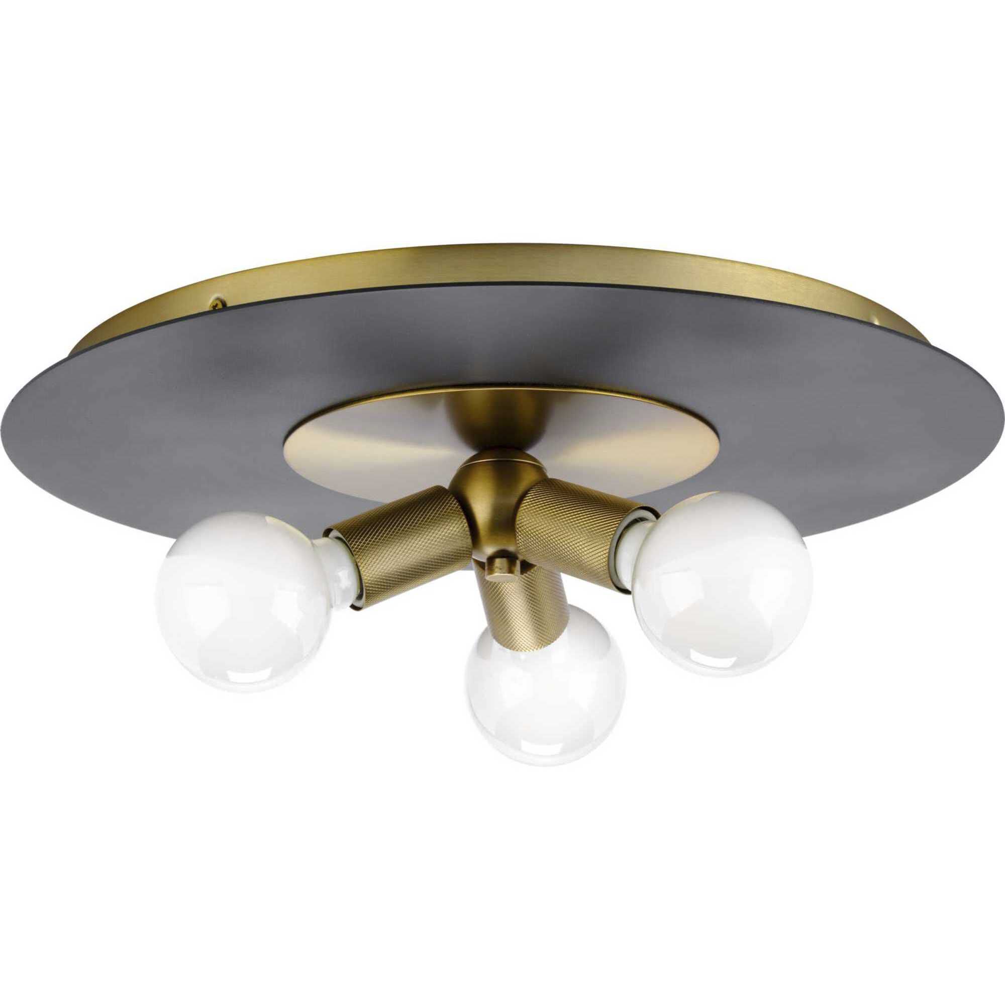 Trimble 3 Light 18 inch Brushed Bronze Flush Mount Ceiling Light, Design Series