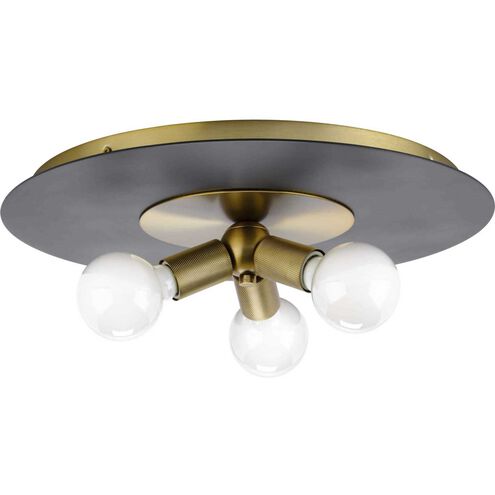 Trimble 3 Light 18 inch Brushed Bronze Flush Mount Ceiling Light, Design Series