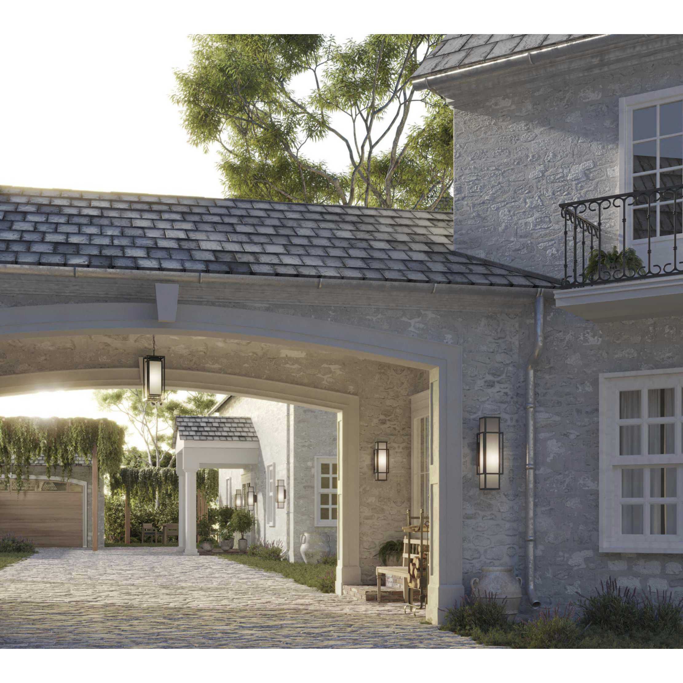 Unison 1 Light 7 inch Matte Black Outdoor Hanging Lantern