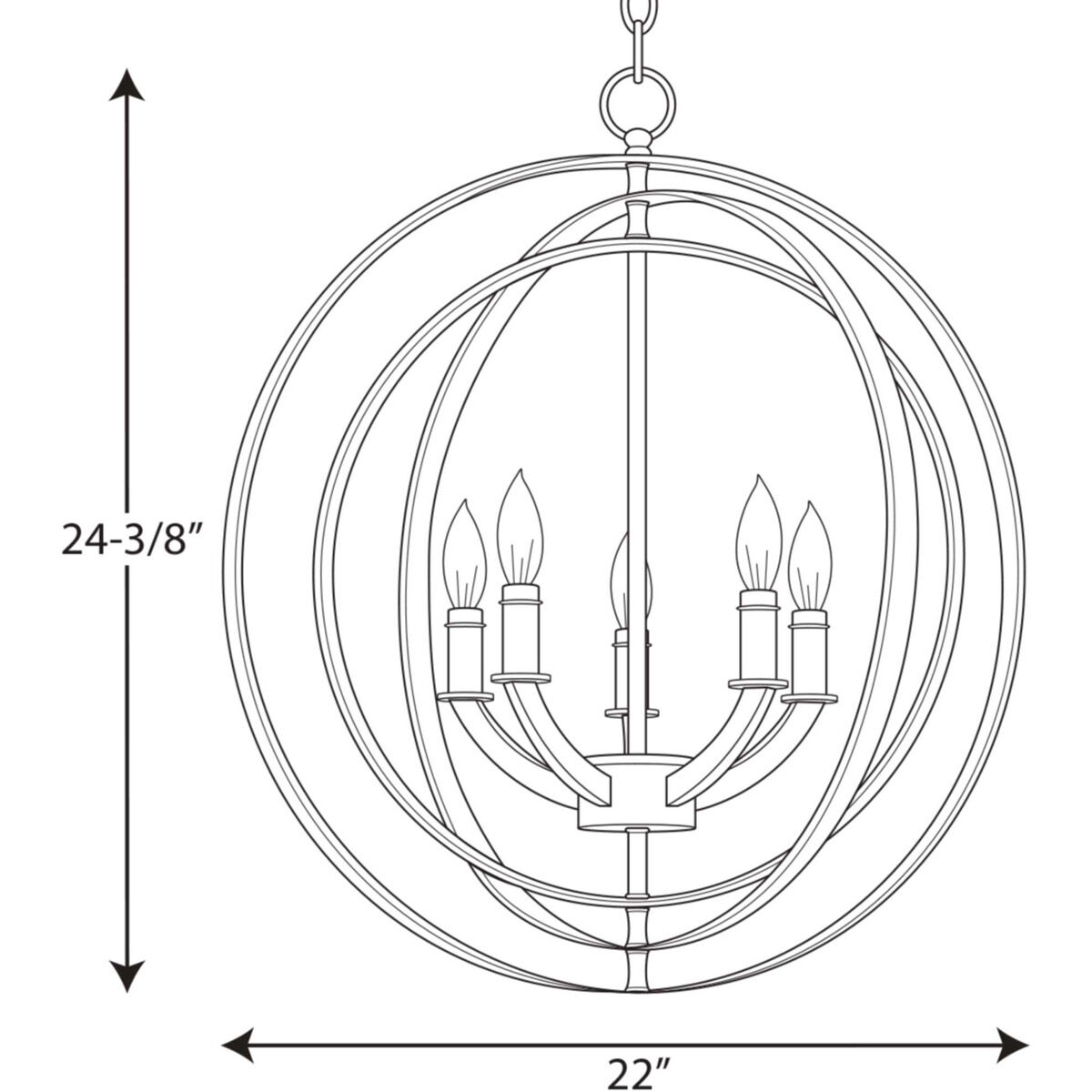 Radial 5-Light Pendant