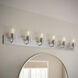 Merry 6 Light 48 inch Brushed Nickel Bath Vanity Wall Light