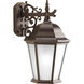 Welbourne 1 Light 18 inch Antique Bronze Outdoor Wall Lantern in Clear Beveled