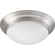 Melon 1 Light 12 inch Brushed Nickel Flush Mount Ceiling Light