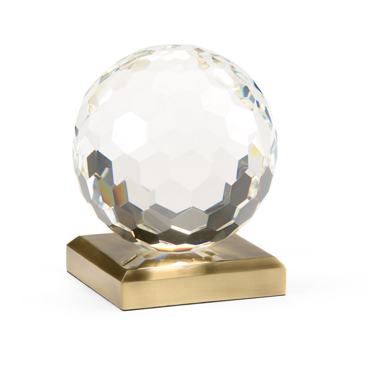 Lisa Kahn Clear/Brass Decorative Accent, Large