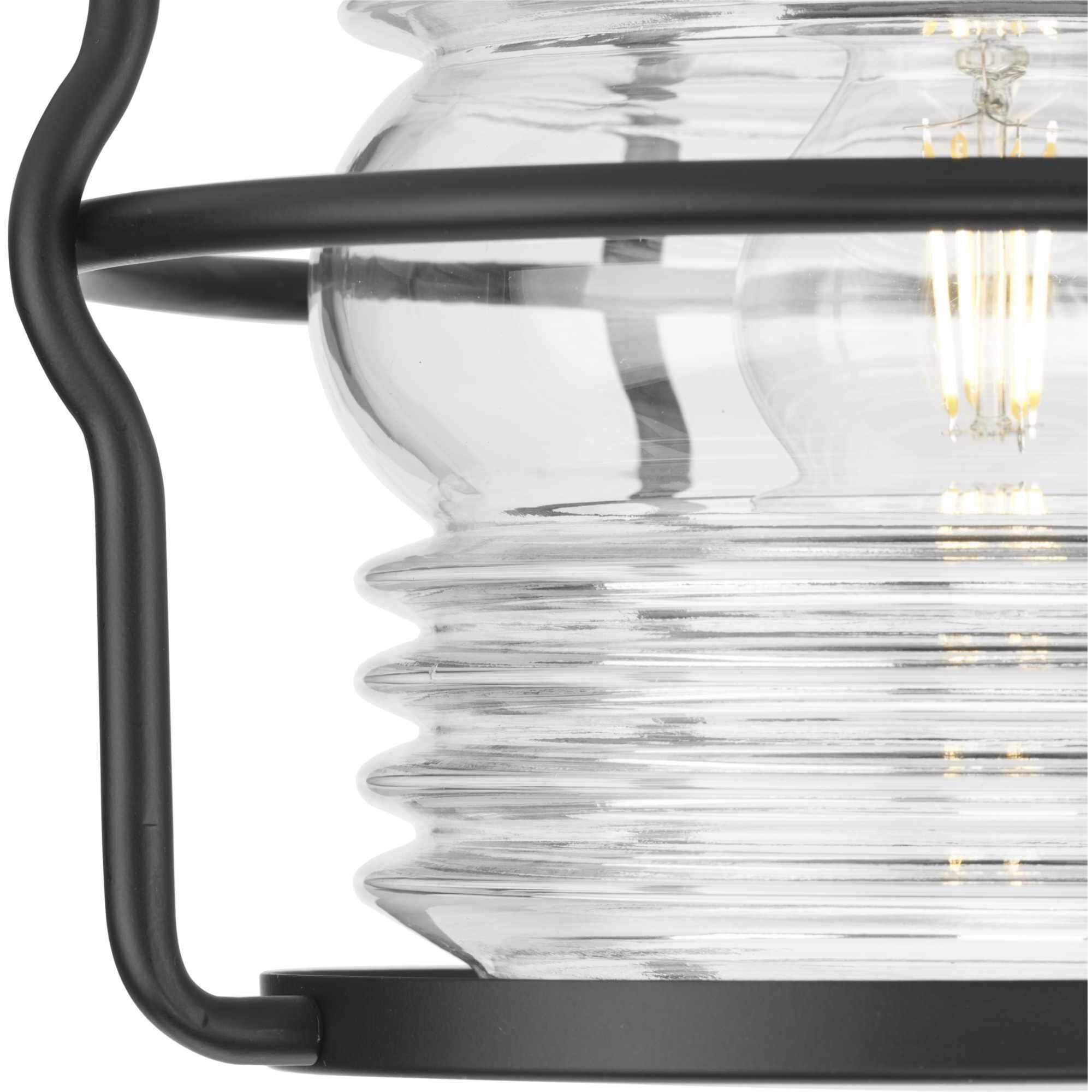 Keegan 1 Light 9.75 inch Matte Black Outdoor Flush Mount