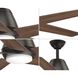 Gust 54 inch Antique Bronze with Walnut Blades Ceiling Fan, Progress LED