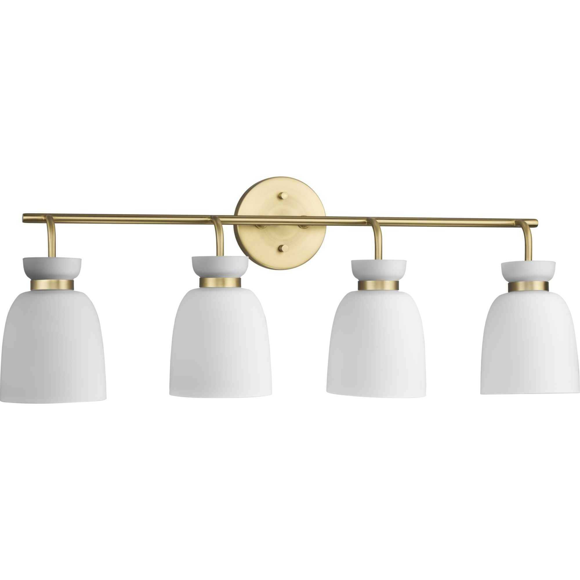 Lexie 4 Light 30 inch Brushed Gold Bathroom Vanity Light Wall Light