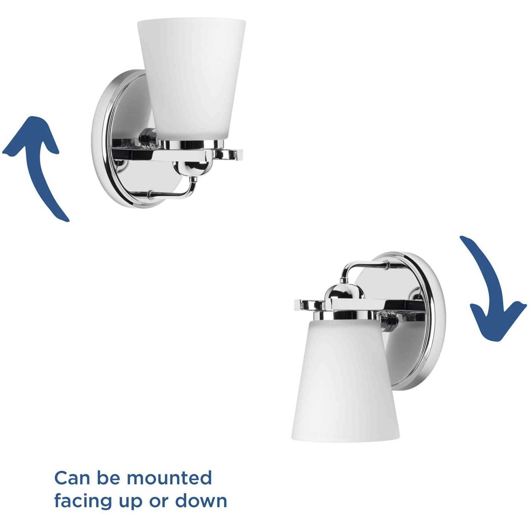 Flight 1 Light 6 inch Polished Chrome Bath Vanity Wall Light, Design Series