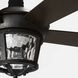 Smyrna 52 inch Forged Black with Toasted Oak Blades Indoor/Outdoor Ceiling Fan, Progress LED