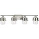 Beckner 4 Light 33.75 inch Brushed Nickel Bath Light Wall Light