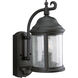 Motion Sensor 2 Light 15 inch Textured Black Outdoor Wall Lantern
