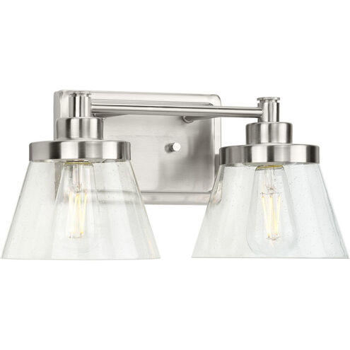 Hinton 2 Light 16 inch Brushed Nickel Bath Vanity Wall Light
