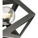 Saucedo 3 Light 14.62 inch Architectural Bronze Flush Mount Ceiling Light, Design Series