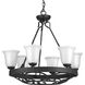 Enclave 6 Light 28 inch Gilded Iron Chandelier Ceiling Light